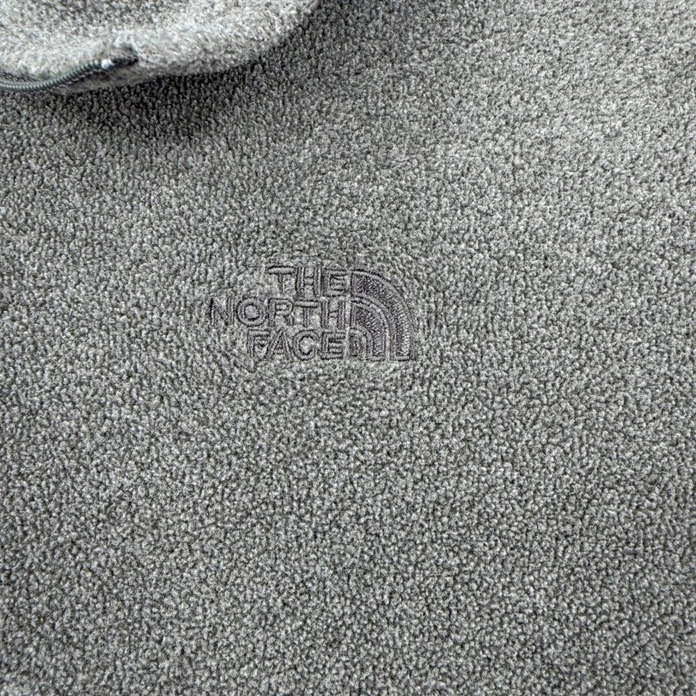 The North Face Gray TKA 100 Quarter Zip Fleece Pullover Jacket Charcoal Mens XL